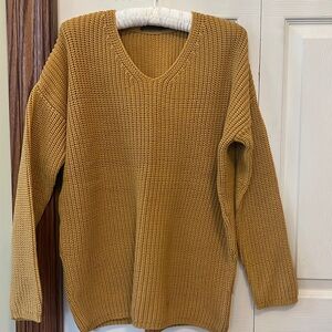 Flawed Jenni Kayne Mustard V-Neck Sweater